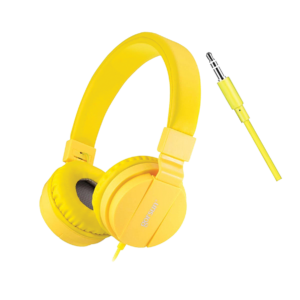 folding headphones yellow