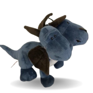 2 headed grey dragon-unweighted-soft toy