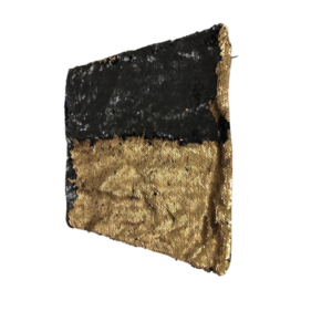 black gold sequin weighted cushion - 3kg